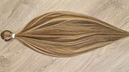 Syntetisk Hår, 200g Trense, 75cm, Blond/Mørkblond/Mørkebrun Mix