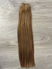 Håndsyet trense, 40cm Luksushår, 50g, Mørkblond
